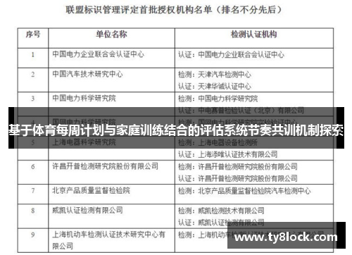基于体育每周计划与家庭训练结合的评估系统节奏共训机制探索